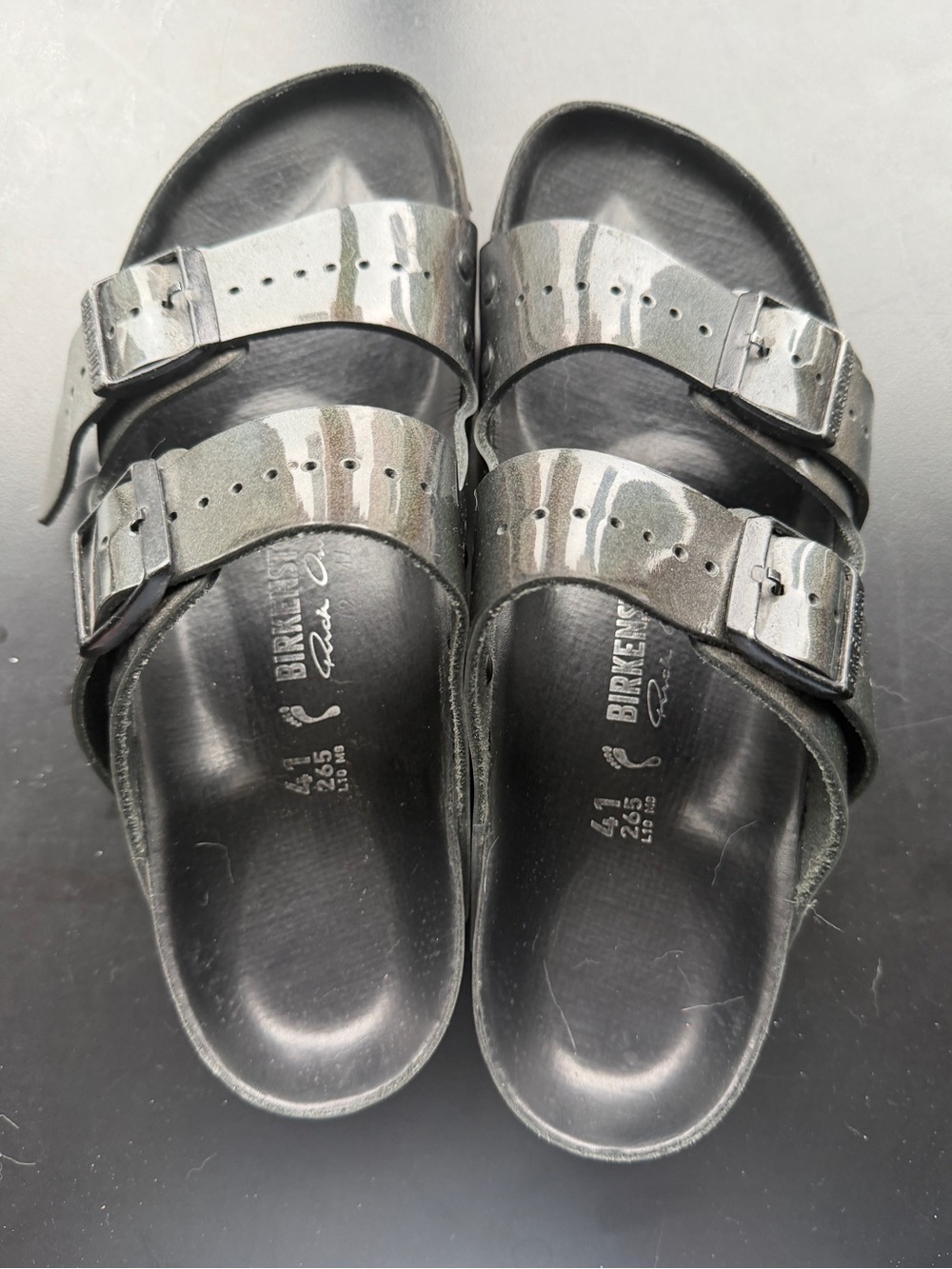 Rick Owens x Birkenstock oil slick Arizona